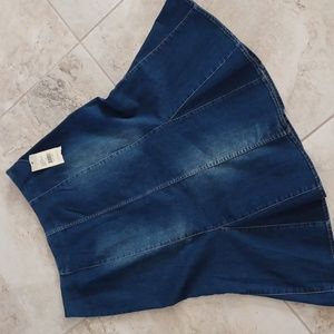 REBA - Stretch Denim Jeans Flared Skirt - NWT